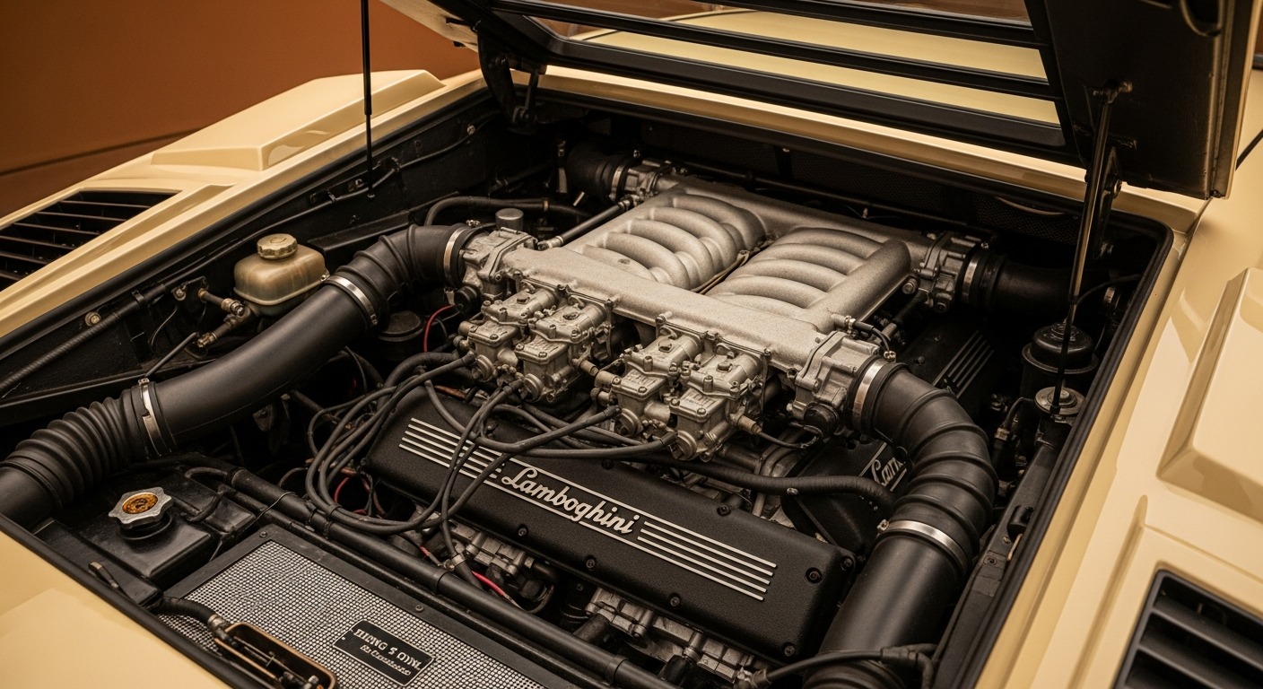 Countach V12 Engine Bay
