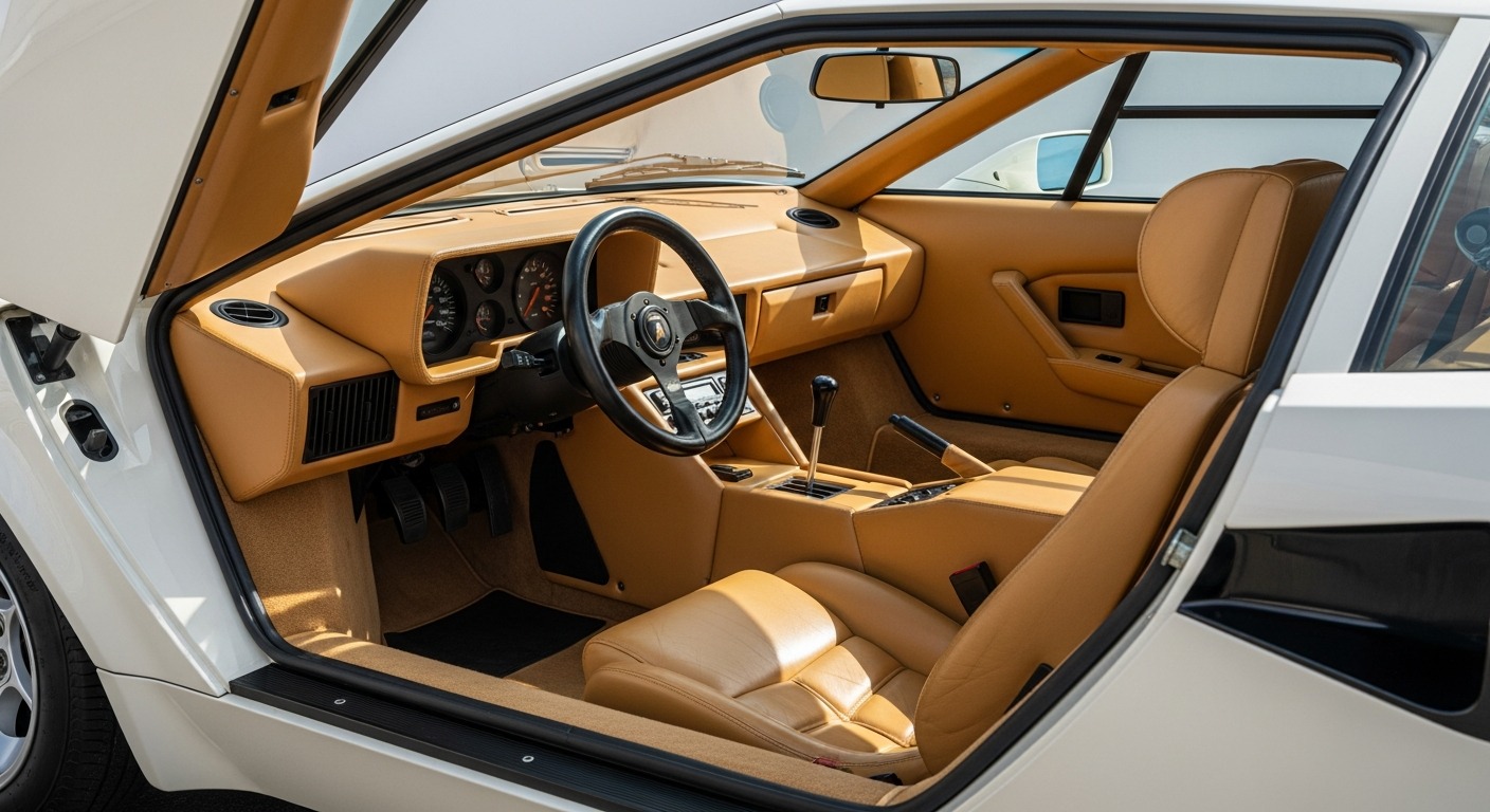Countach Interior — Tan Leather